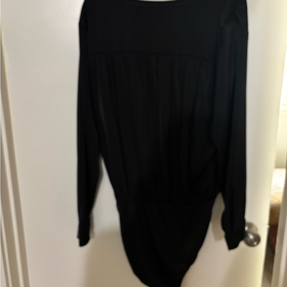 Women’s lands end bodysuit blouse. Black size 16 - Picture 3 of 4